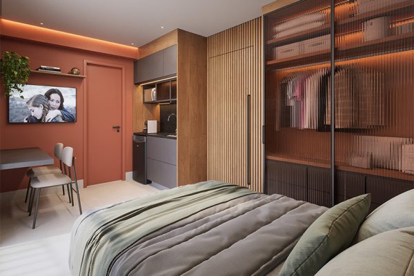 Perspectiva do Studio | 18,32m² | Final 7